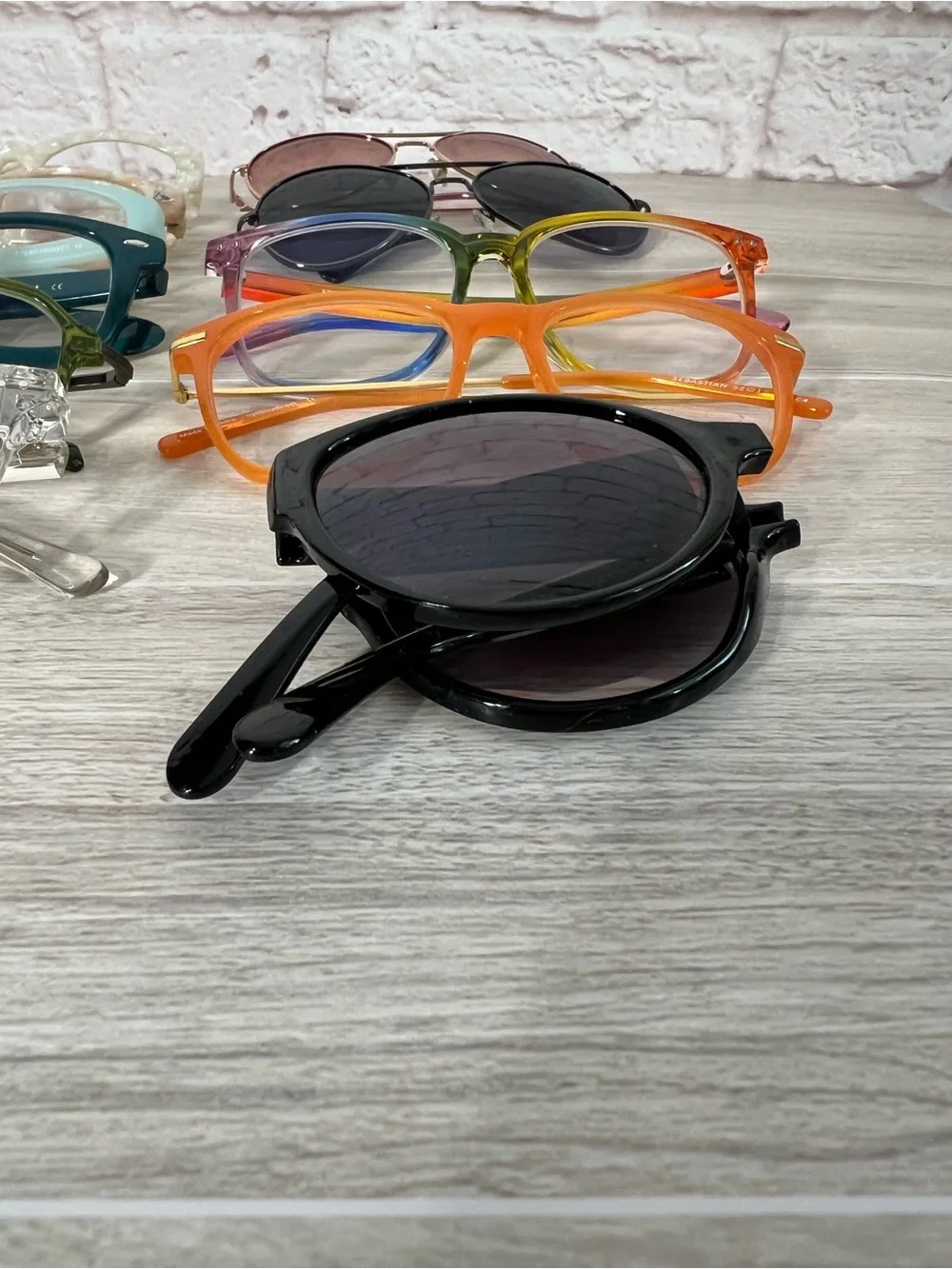 Lot of 8 Eyeglass Frames and 3 Pair Nonprescription Sunglasses
